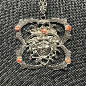 Vintage Medusa statement pendant
